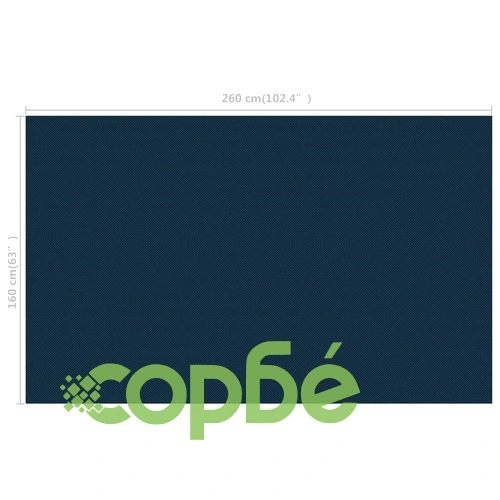 Плаващо соларно покривало за басейн PE 260x160 см черно и синьо ➤ топ цена ➤ sorbe.bg