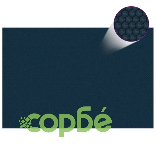 Плаващо соларно покривало за басейн PE 300x200 см черно и синьо ➤ топ цена ➤ sorbe.bg