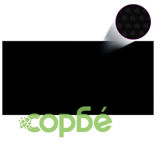 Плаващо соларно покривало за басейн PE 450x220 см черно и синьо ➤ топ цена ➤ sorbe.bg
