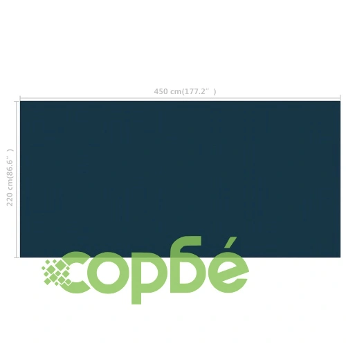 Плаващо соларно покривало за басейн PE 450x220 см черно и синьо ➤ топ цена ➤ sorbe.bg