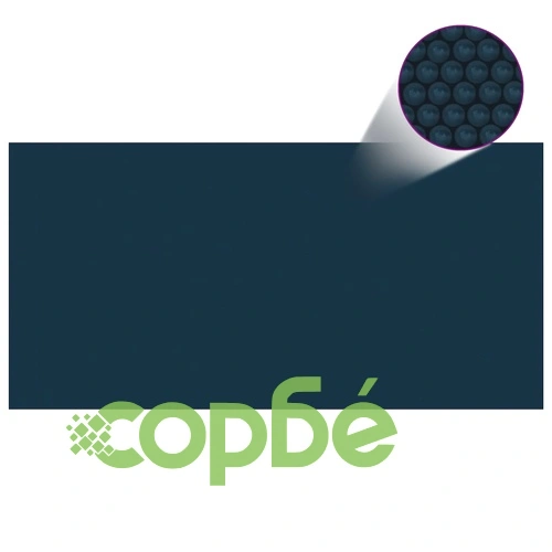 Плаващо соларно покривало за басейн PE 549x274 см черно и синьо ➤ топ цена ➤ sorbe.bg