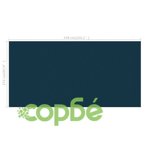Плаващо соларно покривало за басейн PE 549x274 см черно и синьо ➤ топ цена ➤ sorbe.bg