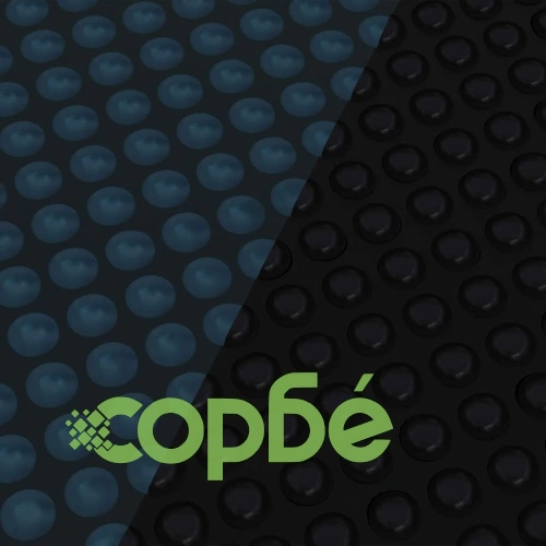 Плаващо соларно покривало за басейн PE 500x300 см черно и синьо ➤ топ цена ➤ sorbe.bg
