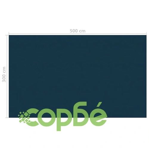Плаващо соларно покривало за басейн PE 500x300 см черно и синьо ➤ топ цена ➤ sorbe.bg