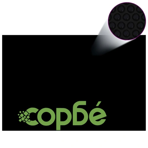 Плаващо соларно покривало за басейн PE 600x400 см черно и синьо ➤ топ цена ➤ sorbe.bg