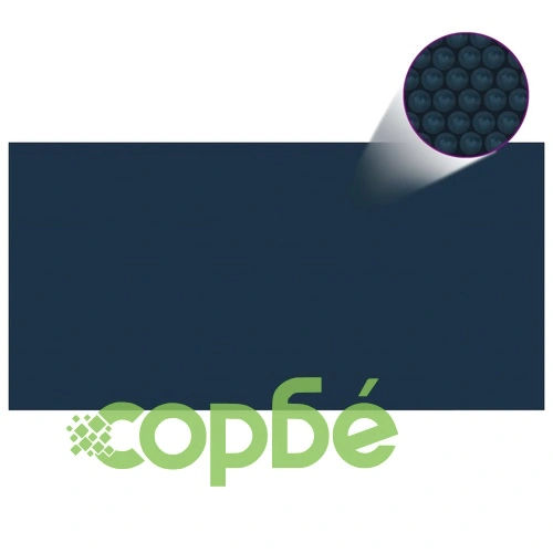 Плаващо соларно покривало за басейн PE 1200x600 см черно-синьо ➤ топ цена ➤ sorbe.bg