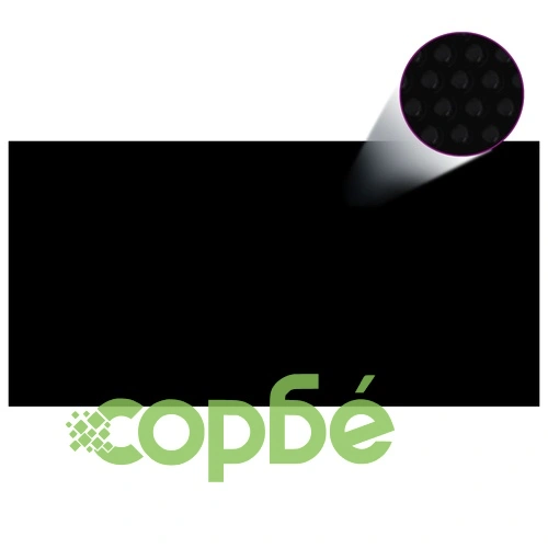 Плаващо соларно покривало за басейн PE 1200x600 см черно-синьо ➤ топ цена ➤ sorbe.bg