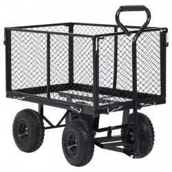 Градинска ръчна количка, черна, 350 кг