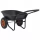 Ръчна количка, черно и оранжево, 78 л, 100 кг 