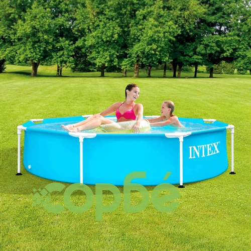 Intex Басейн с метална рамка, 244x51 cм ➤ топ цена ➤ sorbe.bg