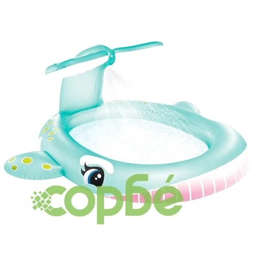 Intex Басейн с форма на кит, с пръскалка, 201х196х91 см ➤ топ цена ➤ sorbe.bg