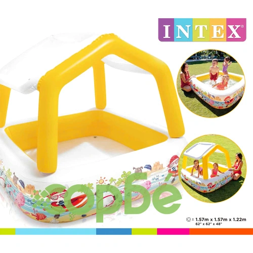 Intex Надуваем басейн с навес, 157x157x122 см ➤ топ цена ➤ sorbe.bg