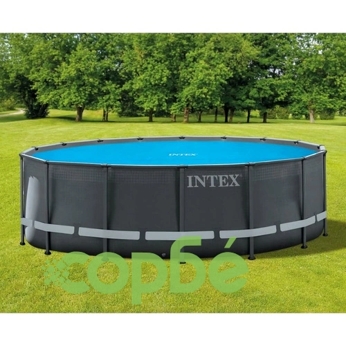Intex Соларно покривало за басейн, синьо, 470 см, полиетилен ➤ топ цена ➤ sorbe.bg