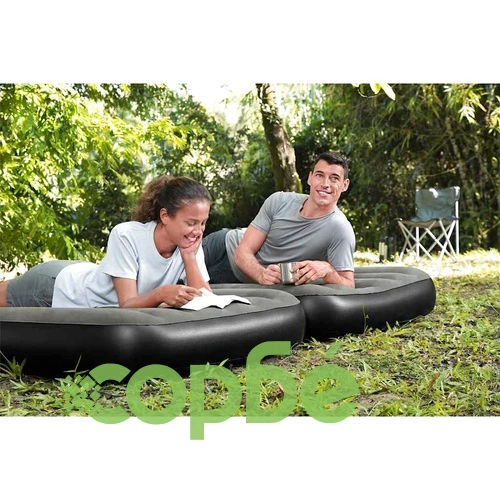 Bestway Надуваемо въздушно легло 3-в-1 черно и сиво 188x99x25 см ➤ топ цена ➤ sorbe.bg