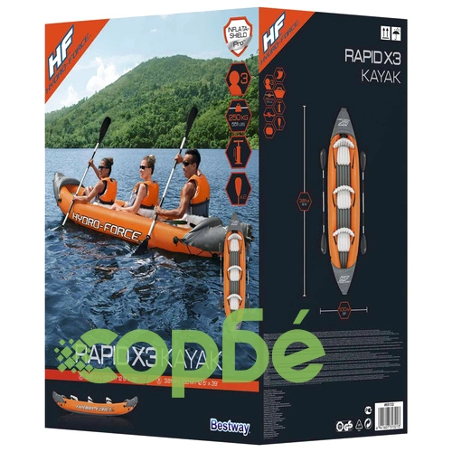 Bestway Hydro-Force Rapid x3 Надуваем комплект каяк триместен ➤ топ цена ➤ sorbe.bg