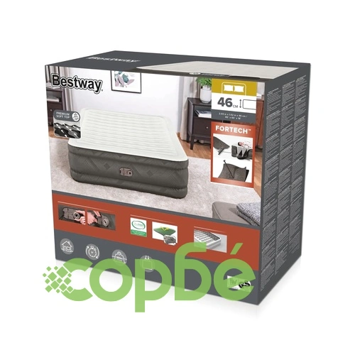 Bestway Fortech Надуваемо легло с вградена помпа 203x152x46 cм ➤ топ цена ➤ sorbe.bg