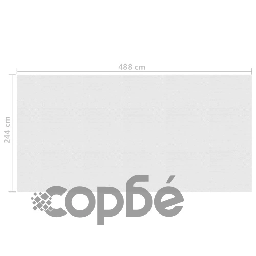 Плаващо соларно покривало за басейн PE 488x244 см сиво ➤ топ цена ➤ sorbe.bg