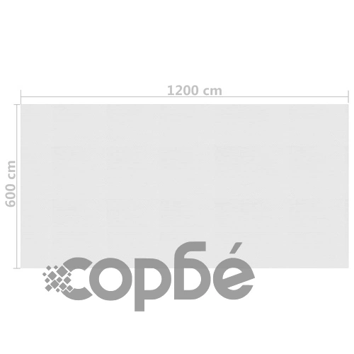 Плаващо соларно покривало за басейн PE 1200x600 см сиво ➤ топ цена ➤ sorbe.bg