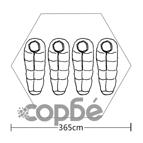 4-местна палатка, многоцветна ➤ топ цена ➤ sorbe.bg