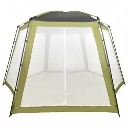 Палатка за басейн, текстил, 500x433x250 см, зелена