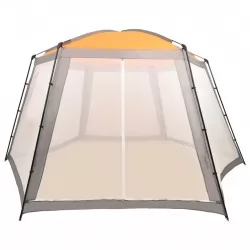 Палатка за басейн, текстил, 660x580x250 см, сива