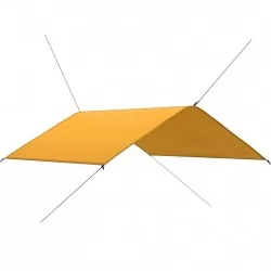 Тента за къмпинг, 4x4 м, жълта