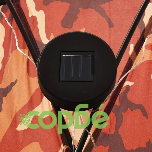 Парти шатра с LED и 4 стени, 3,6x3,6x2,3 м, камуфлаж ➤ топ цена ➤ sorbe.bg