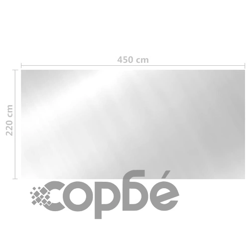 Покривало за басейн, сребристо, 450x220 см, PE ➤ топ цена ➤ sorbe.bg