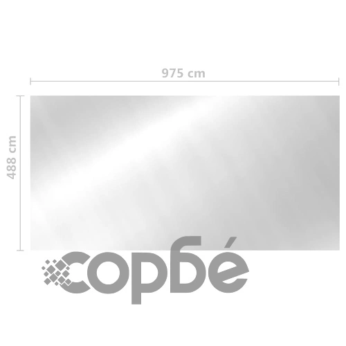 Покривало за басейн, сребристо, 975x488 см, PE ➤ топ цена ➤ sorbe.bg