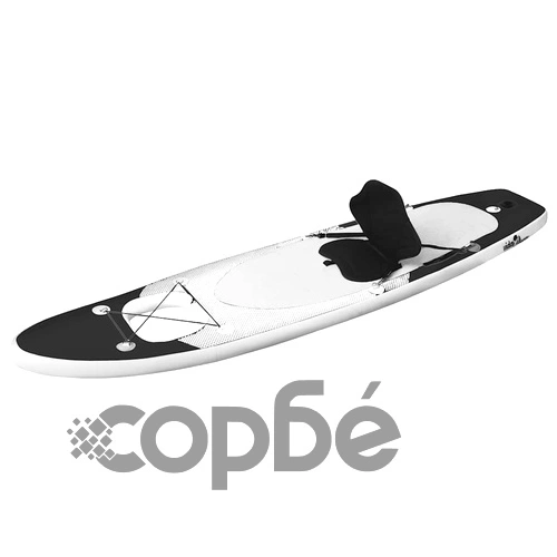 Комплект надуваем стендъп падълборд, черен, 360x81x10 см ➤ топ цена ➤ sorbe.bg