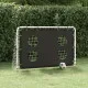 Футболна врата с мрежа и стена мишена, стомана, 184x61x122 см