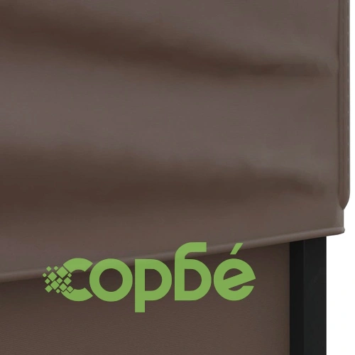 Сгъваема парти палатка със странични стени, таупе, 3x3 м ➤ топ цена ➤ sorbe.bg