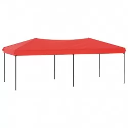 Сгъваема парти шатра, червена, 3x6 м