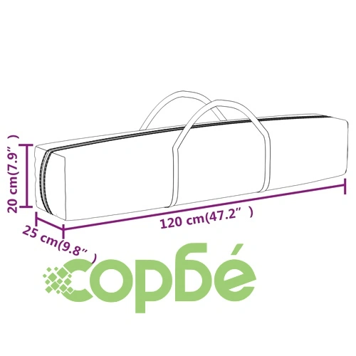 Сгъваема парти шатра със странични стени, черна, 3x6 м ➤ топ цена ➤ sorbe.bg