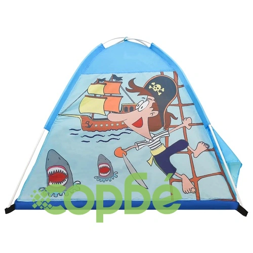 Детска палатка за игра, синя, 120x120x90 см ➤ топ цена ➤ sorbe.bg