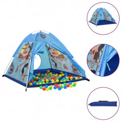 Детска палатка за игра, синя, 120x120x90 см