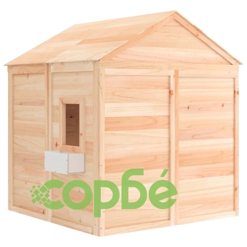 Къща за игра със заключваща се врата и саксии, чам масив ➤ топ цена ➤ sorbe.bg