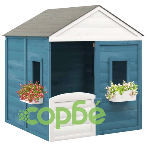 Къща за игра със заключваща се врата и саксии, чам масив ➤ топ цена ➤ sorbe.bg