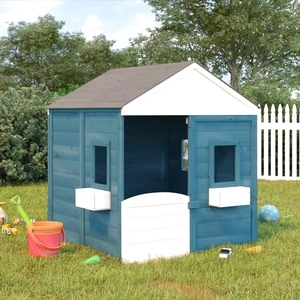 Къща за игра със заключваща се врата и саксии, чам масив