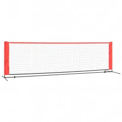 Мрежа за тенис, черно-червена, 300x100x87 см, полиестер