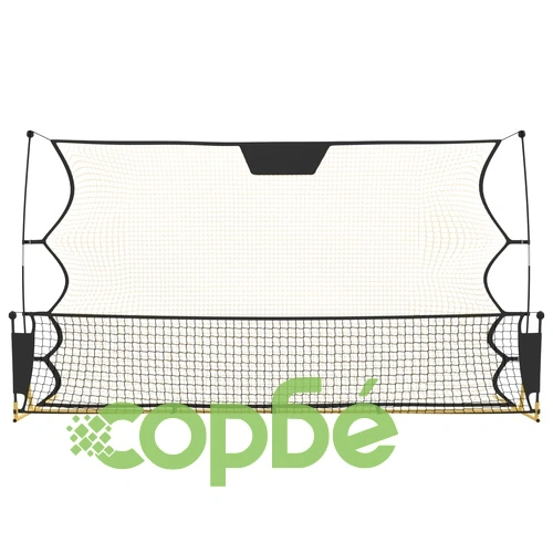 Рикошет мрежа за футбол черно и жълто 183x85x120 см полиестер ➤ топ цена ➤ sorbe.bg