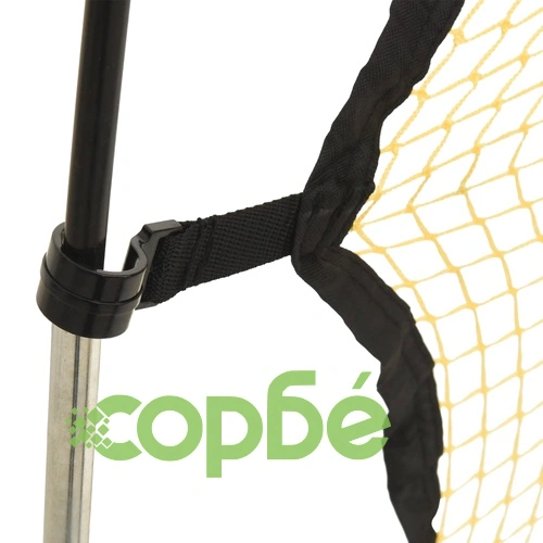 Рикошет мрежа за футбол черно и жълто 183x85x120 см полиестер ➤ топ цена ➤ sorbe.bg