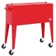 Хладилна количка с колела, червена, 92x43x89 см