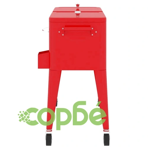 Хладилна количка с колела, червена, 92x43x89 см ➤ топ цена ➤ sorbe.bg