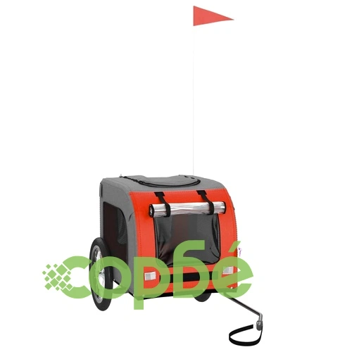 Ремарке за колело за любимци оранжев и сив Оксфорд плат желязо ➤ топ цена ➤ sorbe.bg