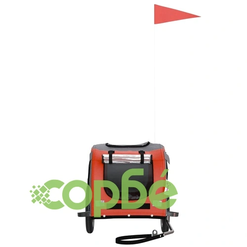 Ремарке за колело за любимци оранжев и сив Оксфорд плат желязо ➤ топ цена ➤ sorbe.bg