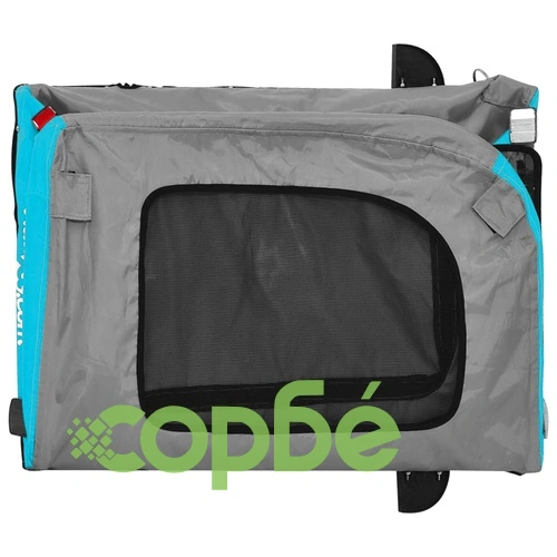 Ремарке за колело за любимци син и сив Оксфорд плат и желязо ➤ топ цена ➤ sorbe.bg