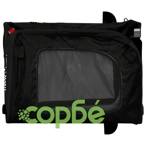 Ремарке за колело за любимци черно Оксфорд плат и желязо ➤ топ цена ➤ sorbe.bg