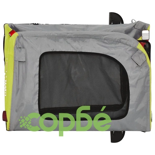 Ремарке за колело за любимци зелен и сив Оксфорд плат и желязо ➤ топ цена ➤ sorbe.bg