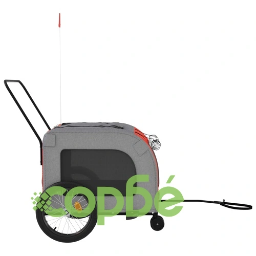 Ремарке за колело за любимци оранжев и сив Оксфорд плат желязо ➤ топ цена ➤ sorbe.bg